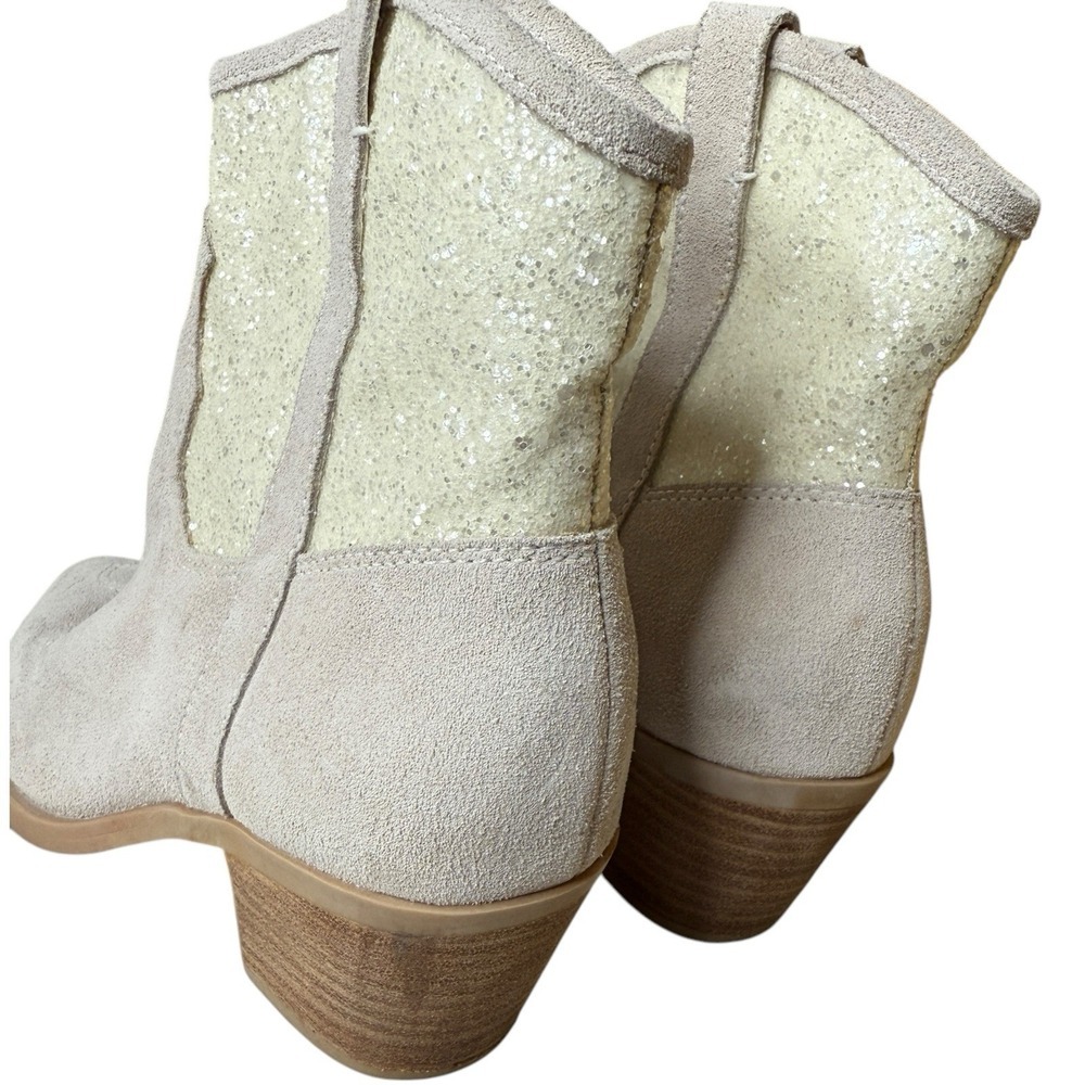 Dolce Vita Shreya Glitter Suede‎ Cowboy Western Suede & Synthetic Boots Size 7.5 - Picture 3 of 9